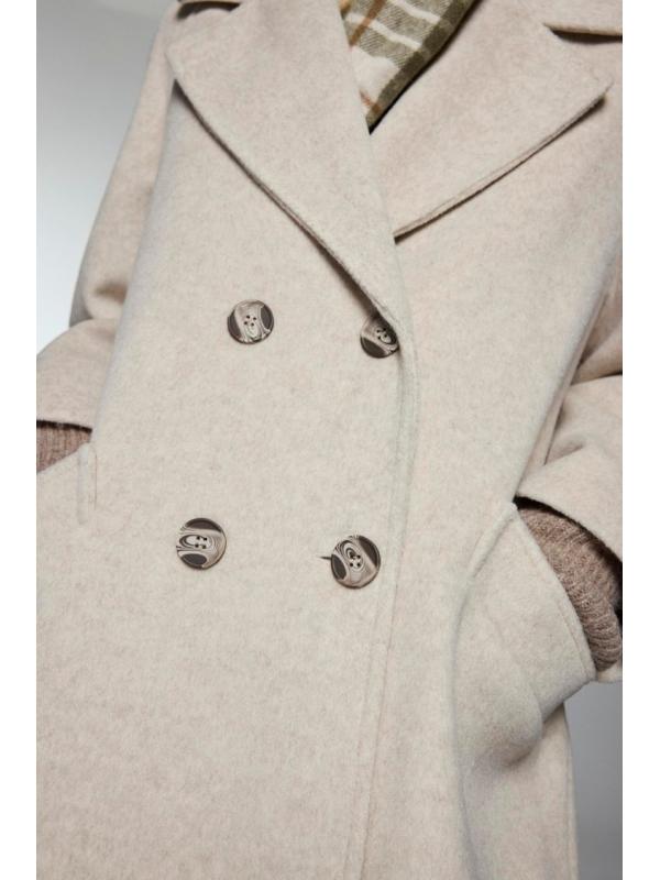 Manteau de chinchilla à double boutonnage 13300