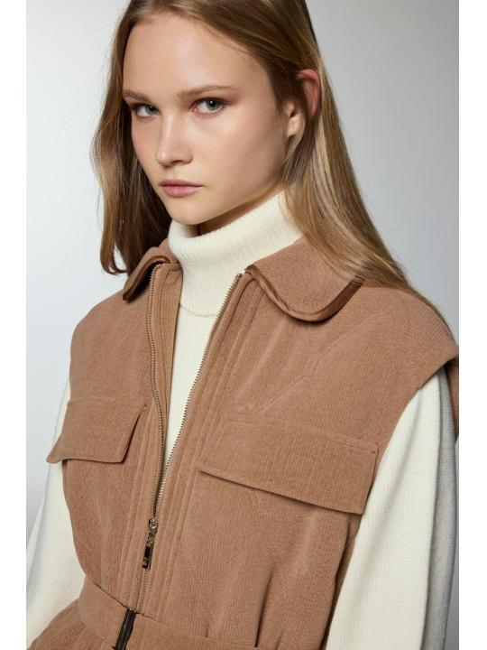 Gilet Y-0097 à poche à poches et détaillées ceinturées