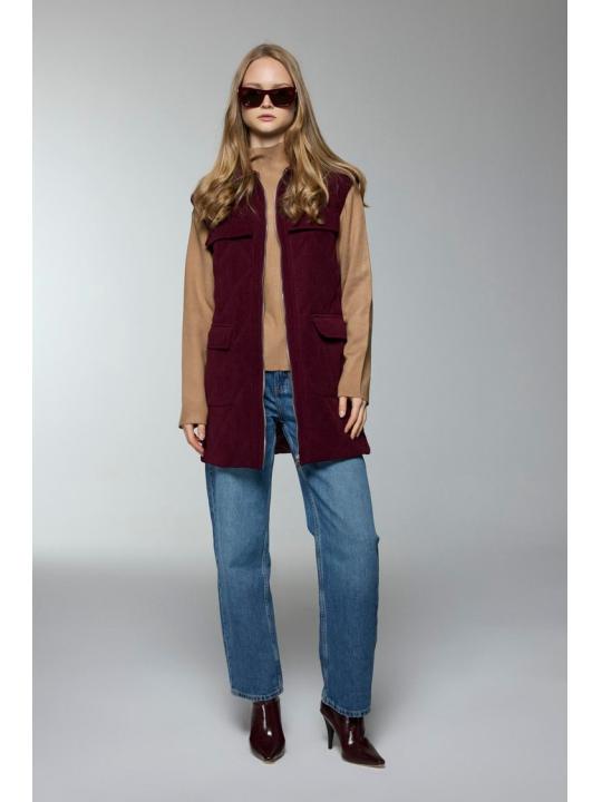 Gilet Y-0097 à poche à poches et détaillées ceinturées