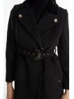 Manteau ceinture avec col détail 13866
