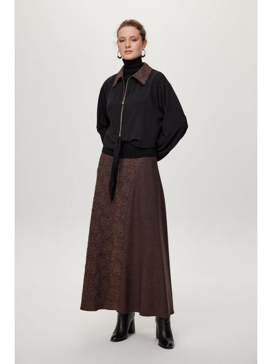 ensemble deux péices Cravate à motifs détaillée marron double  TK-1722