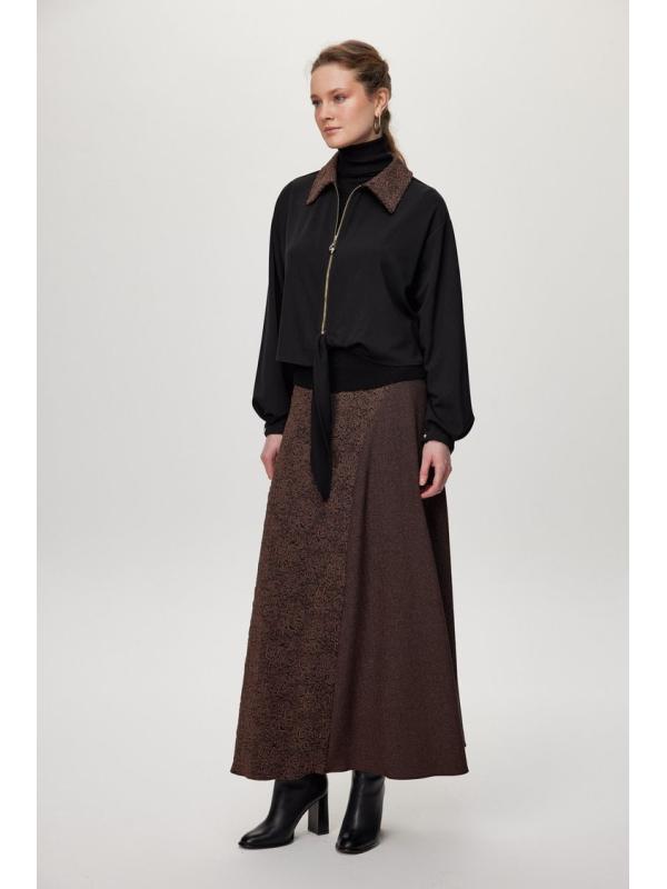 ensemble deux péices Cravate à motifs détaillée marron double  TK-1722