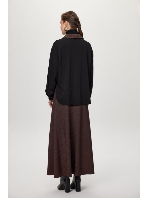 ensemble deux péices Cravate à motifs détaillée marron double  TK-1722