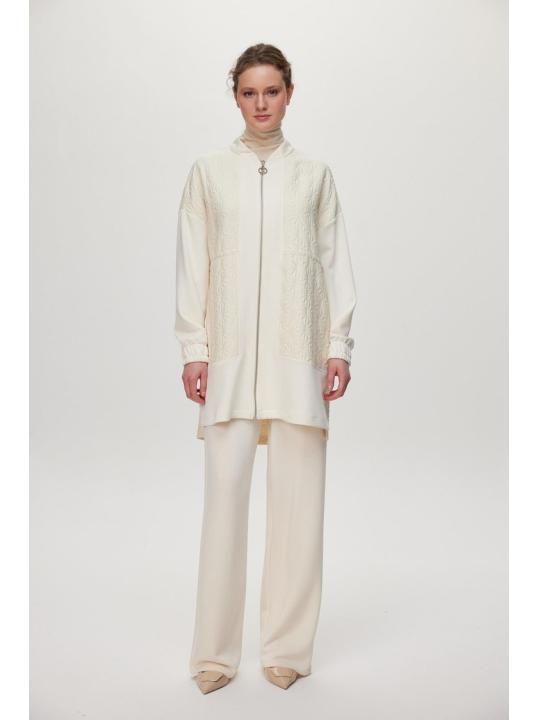 Ensemble deux péices  combinaison double crème TK-1683