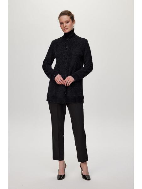 Cardigan Col Détaillé boutonné Écru/Or HR-0032