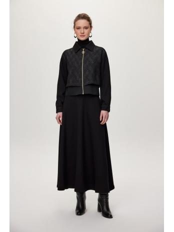 Ensemble deux péices Jupe de veste zippée à motifs Combinaison double TK-1710