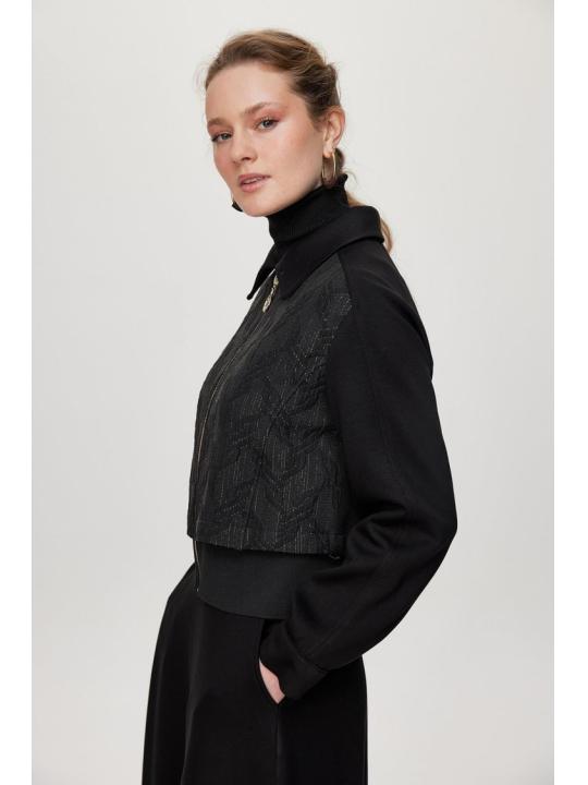 Ensemble deux péices Jupe de veste zippée à motifs Combinaison double TK-1710