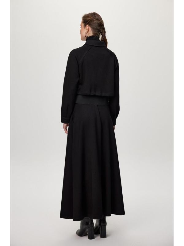 Ensemble deux péices Jupe de veste zippée à motifs Combinaison double TK-1710