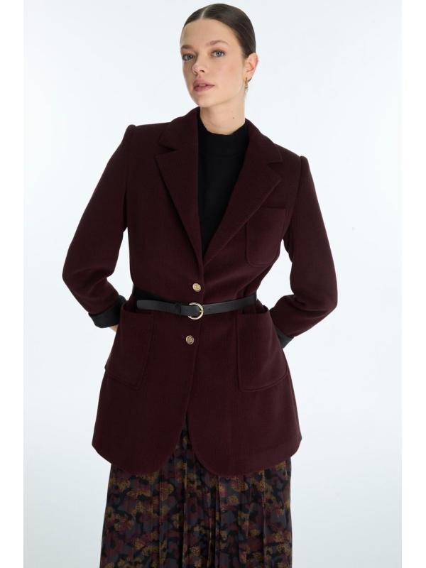 Veste à double boutonnage ceinturée C-0170