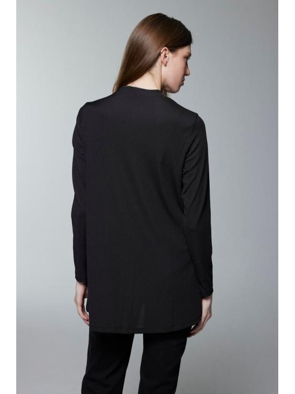 Col ras du cou côtelé à manches longues Tan Sous-vêtements i-0014