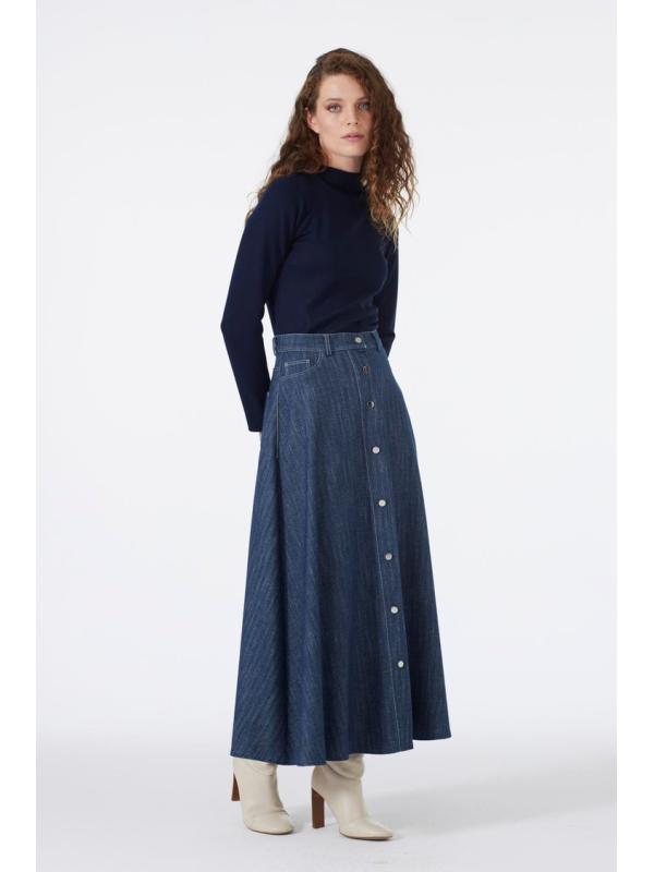 Jupe à boutons détaillée ETK-0201