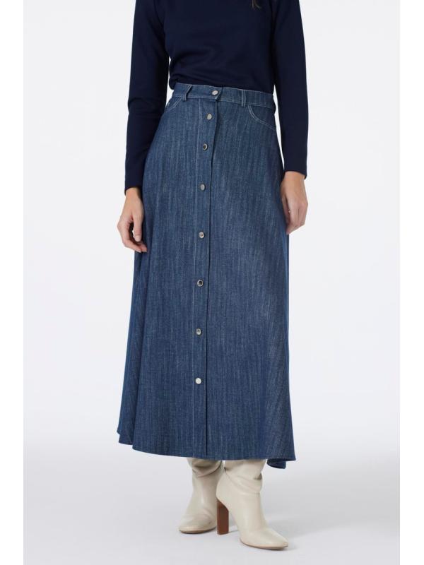 Jupe à boutons détaillée ETK-0201