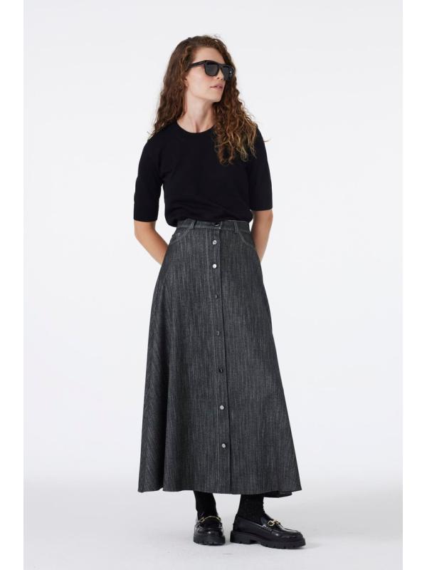 Jupe à boutons détaillée ETK-0201