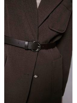 Veste à double boutonnage ceinturée C-0170