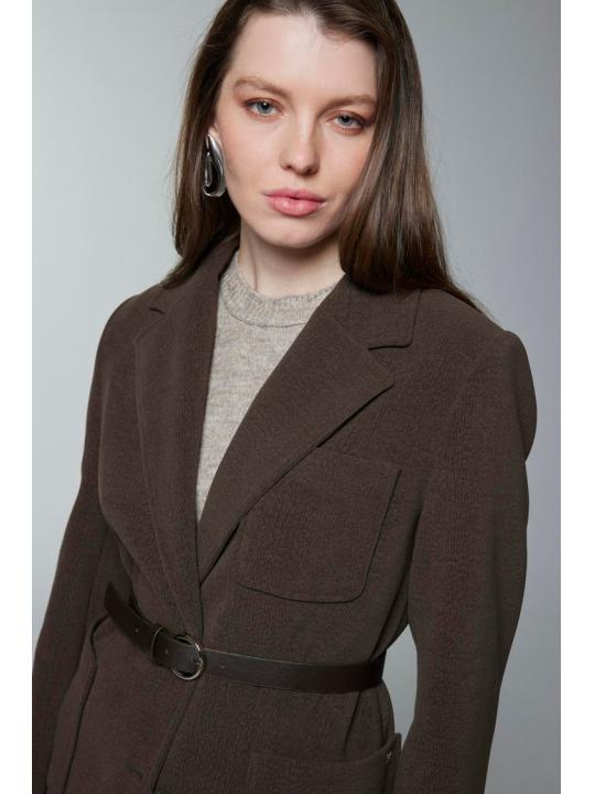 Veste à double boutonnage ceinturée C-0170