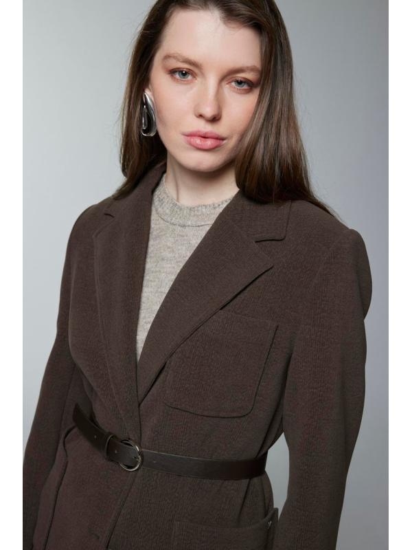 Veste à double boutonnage ceinturée C-0170