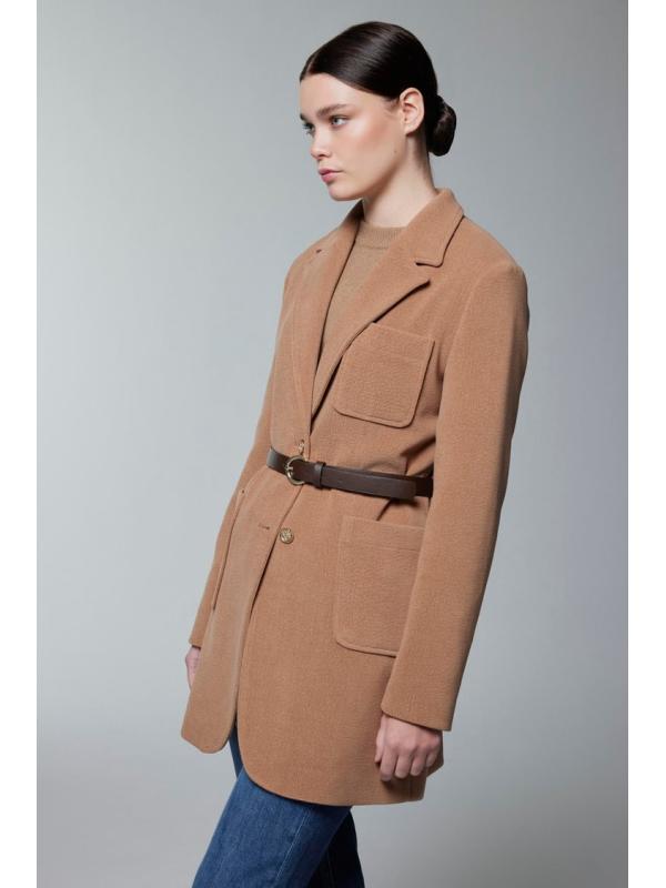 Veste à double boutonnage ceinturée C-0170