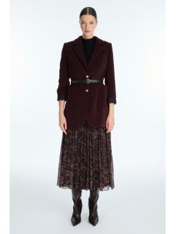 Veste à double boutonnage ceinturée C-0170