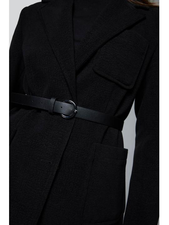 Veste à double boutonnage ceinturée C-0170