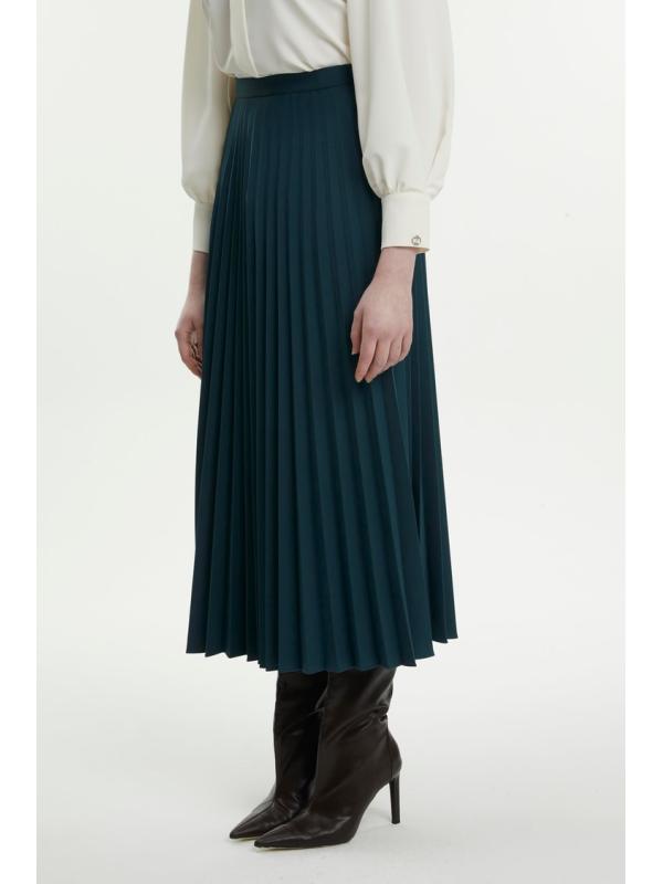  Jupe plissée à motifs anthracite ETK-0155