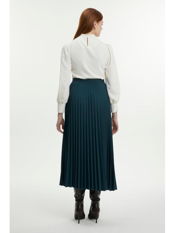  Jupe plissée à motifs anthracite ETK-0155