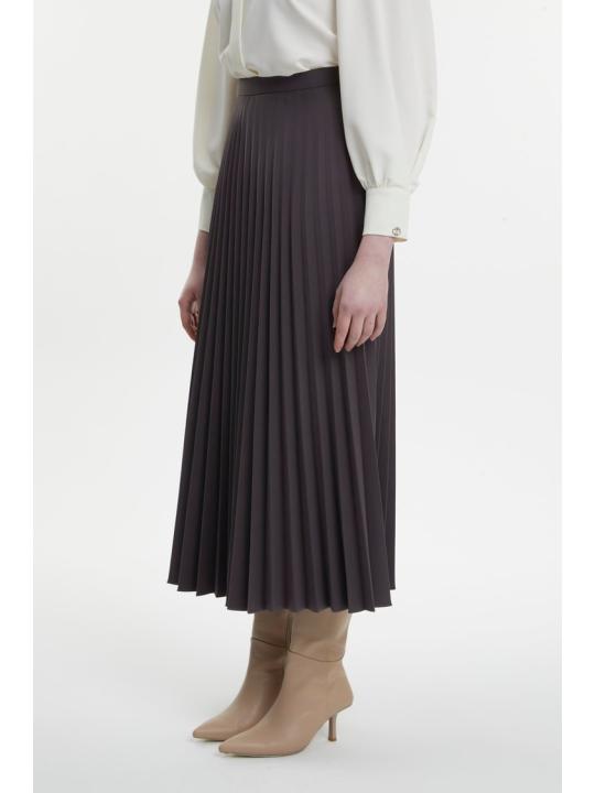  Jupe plissée à motifs anthracite ETK-0155