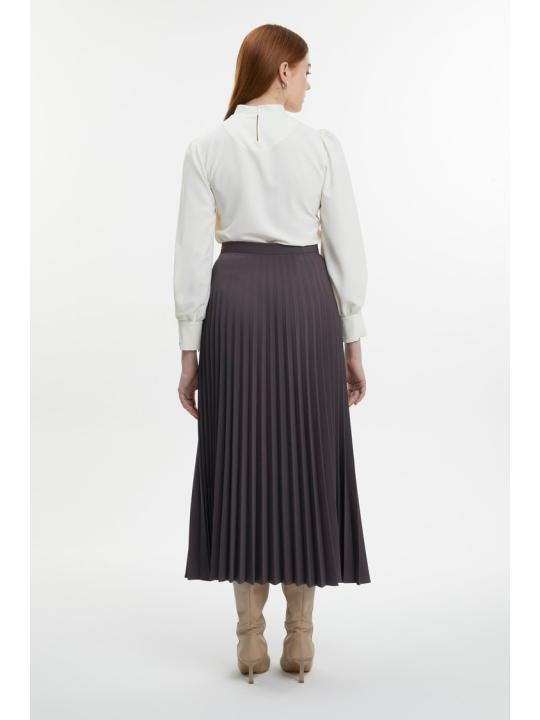  Jupe plissée à motifs anthracite ETK-0155