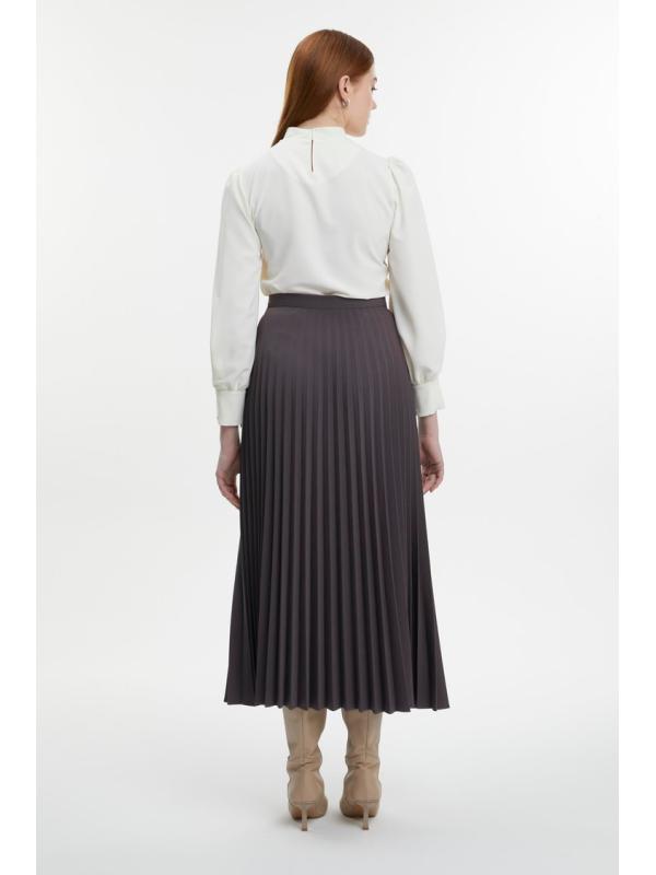  Jupe plissée à motifs anthracite ETK-0155