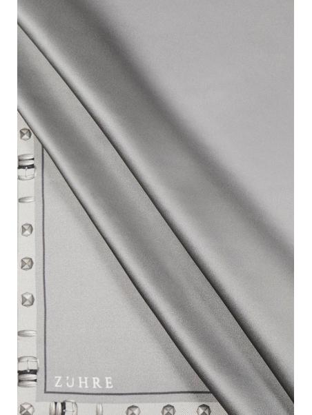 Foulard en soie sergé détaillé bord V26 0104