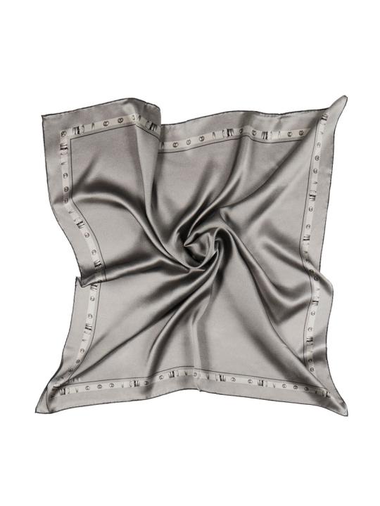 Foulard en soie sergé détaillé bord V26 0104