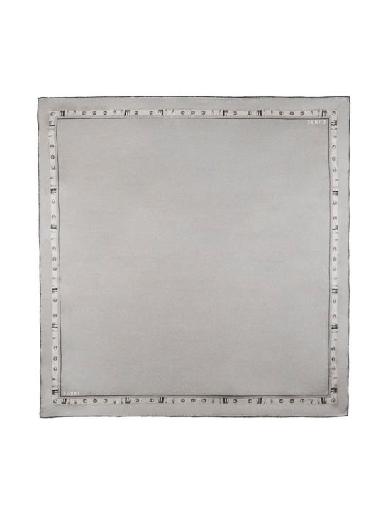 Foulard en soie sergé détaillé bord V26 0104