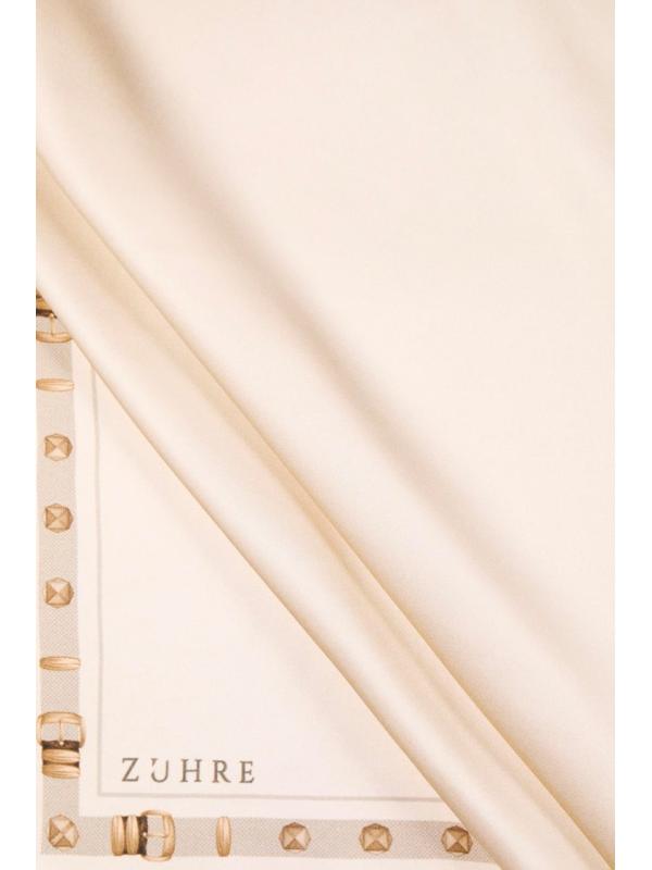 Foulard en soie sergé détaillé bord V26 0104