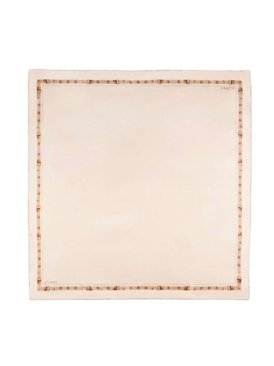 Foulard en soie sergé détaillé bord V26 0104