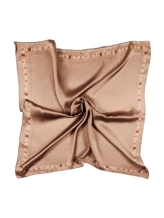 Foulard en soie sergé détaillé bord V26 0104