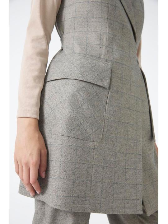 Ensemble trois pièces à motifs à carreaux TK-1050