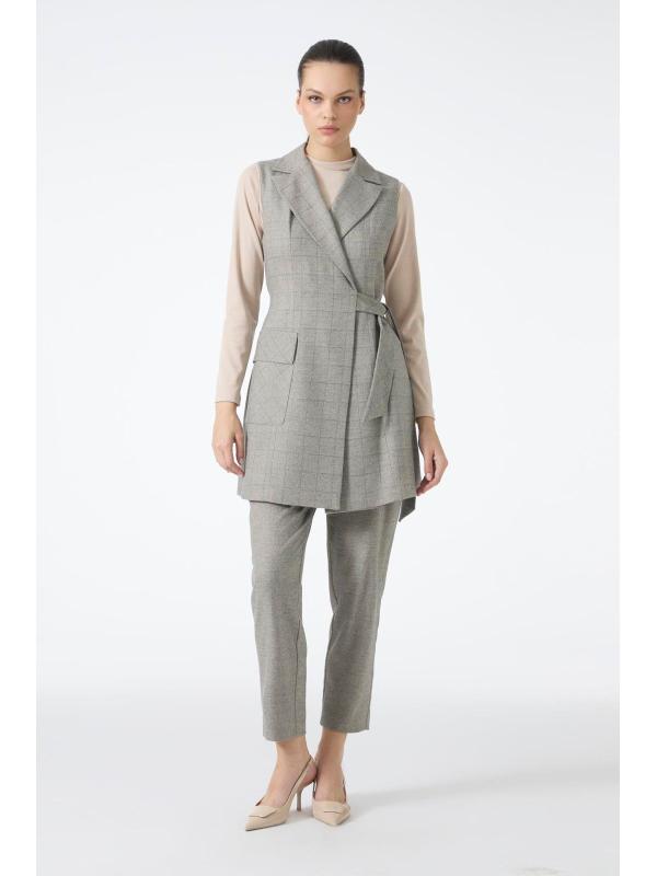 Ensemble trois pièces à motifs à carreaux TK-1050