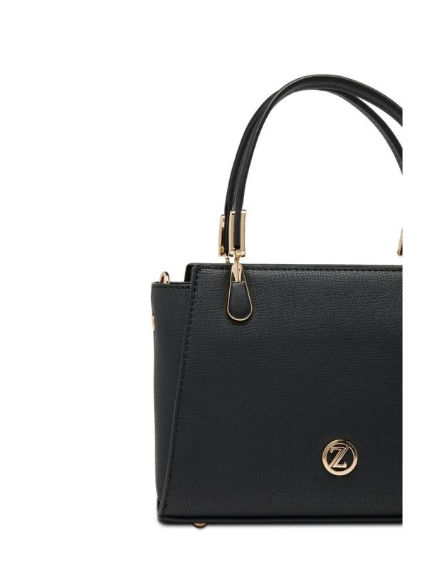 Sac à main et à bandoulière avec fermeture éclair texturée Z0047