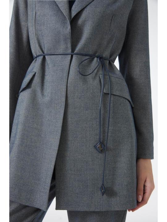 Ensemble combiné détaillé de corde en cuir à double boutonnage TK-1694