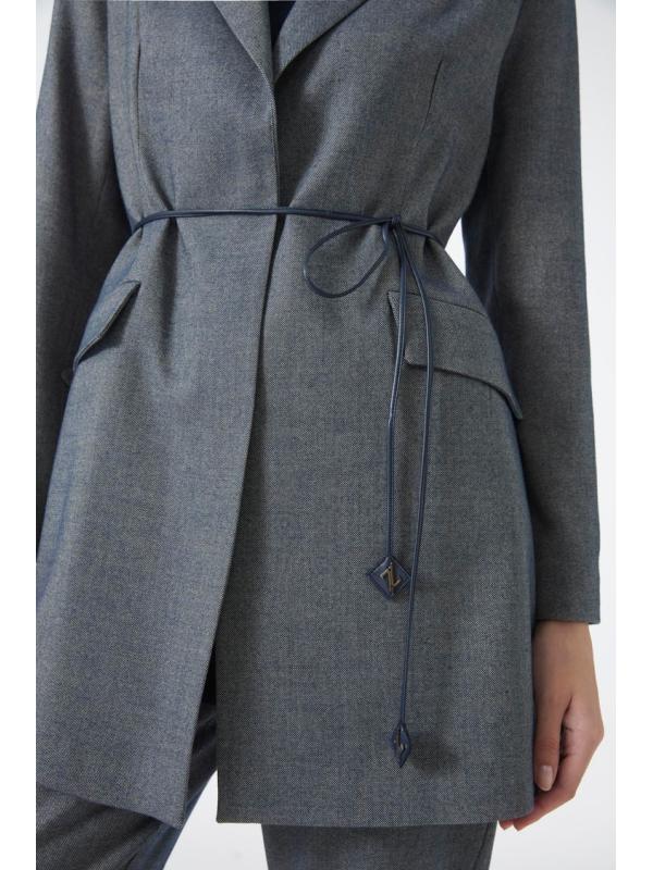 Ensemble combiné détaillé de corde en cuir à double boutonnage TK-1694