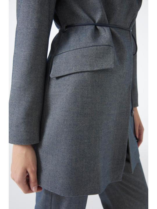 Ensemble combiné détaillé de corde en cuir à double boutonnage TK-1694