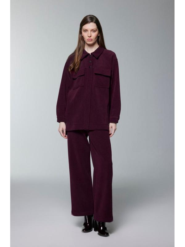 Poche texturée et fermeture éclair détaillée Double Set TK-1697