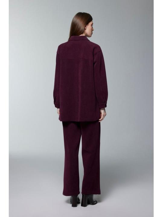 Poche texturée et fermeture éclair détaillée Double Set TK-1697