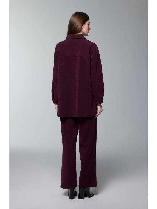 Poche texturée et fermeture éclair détaillée Double Set TK-1697