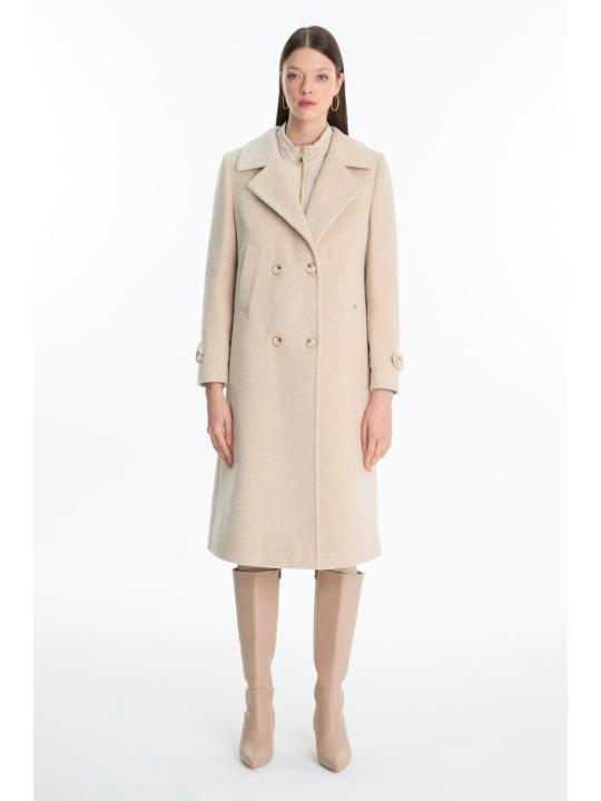 Manteau à double boutonnage matelassé 13840