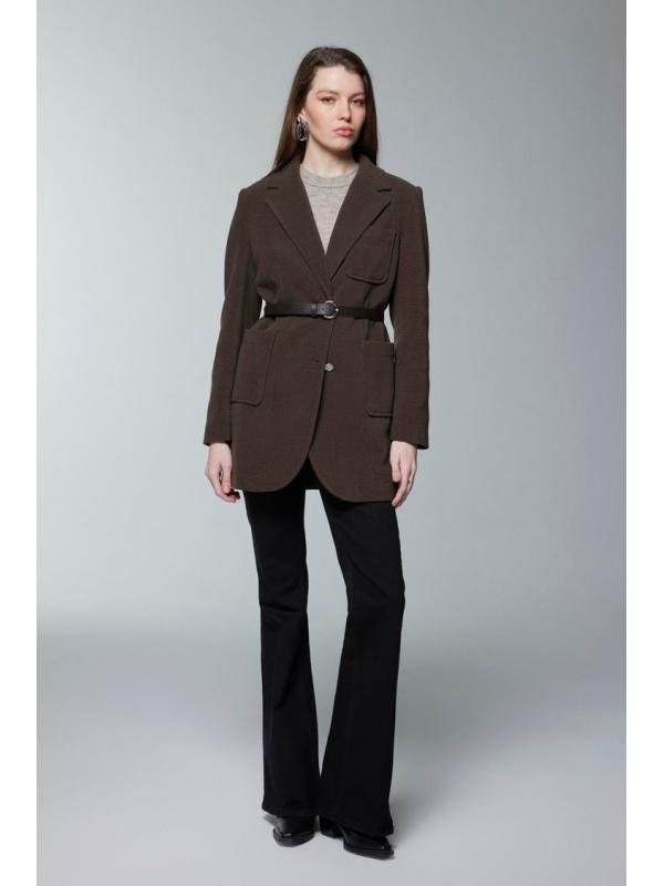 Veste à double boutonnage ceinturée C-0170