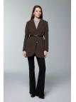 Veste à double boutonnage ceinturée C-0170