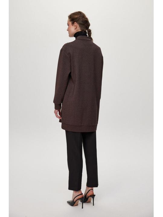 Veste C-0164 à fermeture éclair texturée détaillée