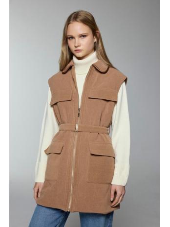 Gilet Y-0097 à poche à poches et détaillées ceinturées