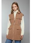 Gilet Y-0097 à poche à poches et détaillées ceinturées