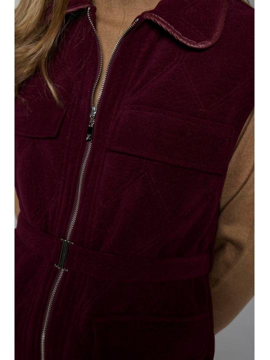 Gilet Y-0097 à poche à poches et détaillées ceinturées